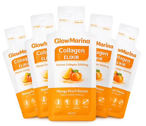Glow Marina Marine Collagen Liquid 5000mg – For Glowing Skin, Strong Hair & Anti-Aging Beauty
